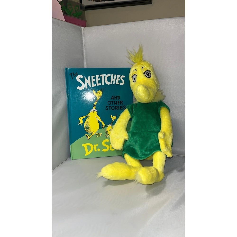 Dr Seuss The Sneetches Book and Plush Set Kohls Cares Hardcover Green Yellow